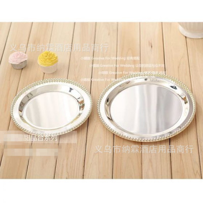 The European metal-plated silver beads are round cake pan baking party KTV wedding products.