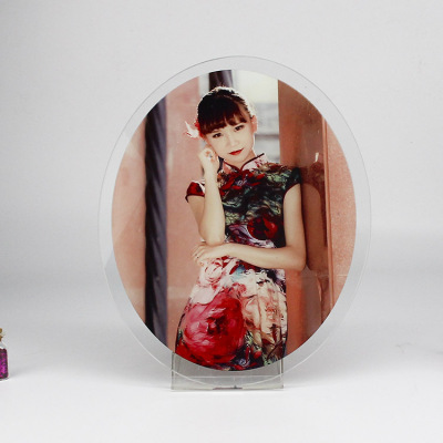 K9 crystal glass photo frame high clear heat transfer printing artificial white flesh customization picture frame swing table consumables
