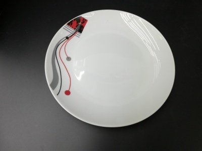 Daily ceramic high temperature porcelain plate cutlery 10.5 inch optical disc common flowers