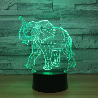 Wholesale small like 3D small night light, colorful remote touch acrylic LED gift desk lamp 1175.