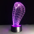 Python head 3D small night light USB 7 color touch remote control battery LED visual lamp gift desk lamp 220.