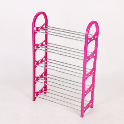 Stainless steel, plastic edge shoe rack multi - layer simple shoe rack dormitory housing, pa. Shoe rack