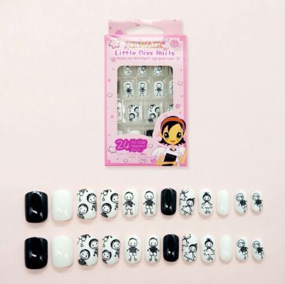 Joyme Customized 24 Pieces Environmental Protection Materials Children Fake Nails Comes with Adhesive to Wear Nail Stickers Styles