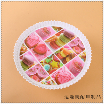 Yunlong meiwei dish products supply creative melamine cake bread dry fruit plate