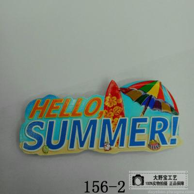 Summer memorabilia decorative English resin printed word CARDS.