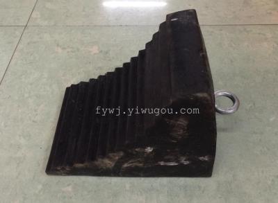 Rubber triangle wood, car stop, stopper, rubber pad.