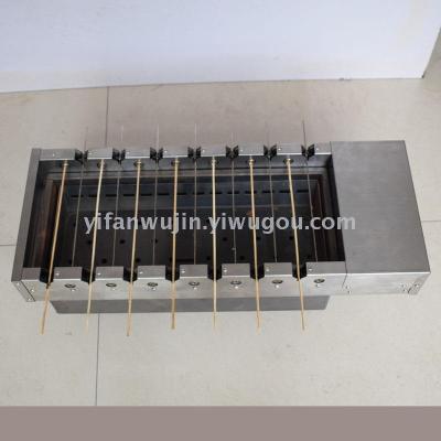 BBQ baking oven fully automatic rollover carbon oven non-smoking barbecue machine bamboo steel fiber double use.