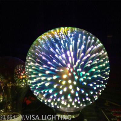3D magic lamp 3D fireworks display lights bulb decoration lamp bar lamp atmosphere lamp.