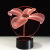 E-commerce new lotus flower 3D lamp, seven color remote touch control led lamp creative products gift night light 554.