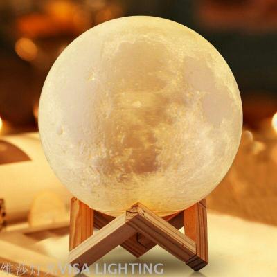 3D printing moon light 3D lunar light touch the small night light USB charging gift lamp.