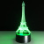 Wholesale Eiffel Tower lamp creative gift seven color led sensor light remote night lamp 3D lamp 041.