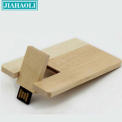 Jhl-up011 personalized light and portable wooden card U disk can be printed logo exhibition promotion gift customization.