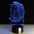 Foreign trade new moon person 7 color 2D 3D lamp creative gift lamp touch switch small night lamp acrylic 116.