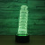 New and unique design of the new version of the Leaning Tower of Pisa, 3d led lamp, remote touch and touch light, 1261.