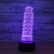 New and unique design of the new version of the Leaning Tower of Pisa, 3d led lamp, remote touch and touch light, 1261.
