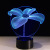 E-commerce new lotus flower 3D lamp, seven color remote touch control led lamp creative products gift night light 554.