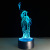 The new smart 3D 7-color night light free goddess simple fashion birthday atmosphere light led with sleeping lamp 196.