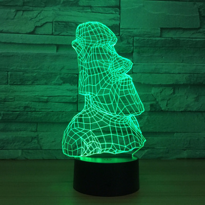 Amazon hot style abstract innovative creative company sleeping 3D night lamp USB ambient light shenzhen factory 1249.