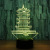 Foreign trade 7 color creative 3D small night light touch smart home bedroom USBled light 758.