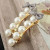 High shine Ivory Rainbow Imitation Pearl Beads For Jewelry Making Resin Round Imitation Pearl Beads With Hole  