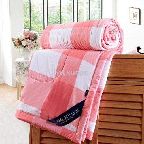 2018 new non-dyed yarn-dyed large plaid summer quilt soft and comfortable washed cotton summer quilt airable cover quilt