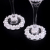 Western-style wedding champagne cup pure handmade pearl lace wedding goblet suit.