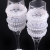 Western-style wedding champagne cup pure handmade pearl lace wedding goblet suit.