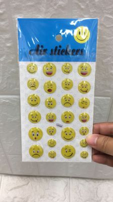 cartoon smile emoji children reward air stickers