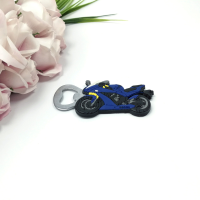 Cartoon motorcycle magnetic beer bottle opener refrigerator stick to order.