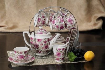 British coffee set 15 iron stand coffee cup foreign trade ceramic gifts.