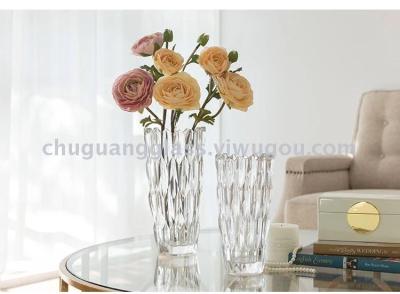 Flower Crystal Glass Vase Transparent Vase Flower Arrangement Hydroponic Home Decoration