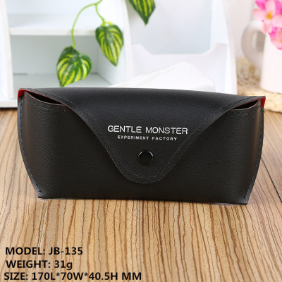Manufacturer wholesale reading glasses leather soft package pure color simple portable compact case