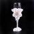 Western-style wedding wine glass wedding knife and fork black and white water drill satin wedding kit.