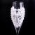 Western lace water drill, high - grade champagne glass wedding dress.