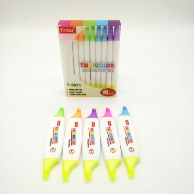 Fomax 10 PVC boxes with two fluorescent pen and two fluorescent pen marking markers.