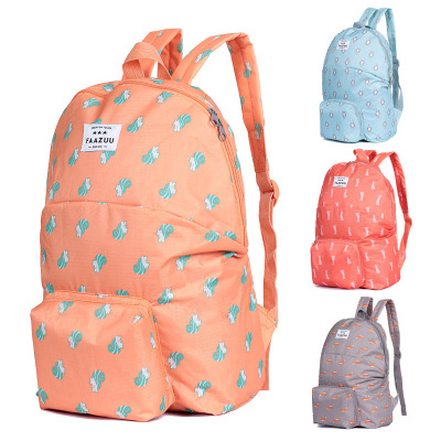 Cartoon animal South Korea waterproof bag multi-function folding travel backpack backpack backpack.