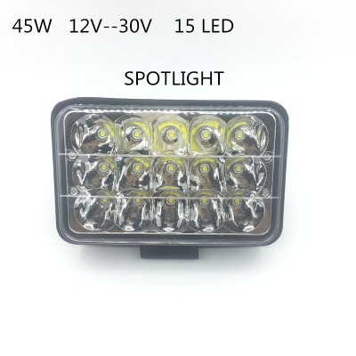 Automobile LED work lamp high power 45W lamp 5in square lamp engineering car lighting