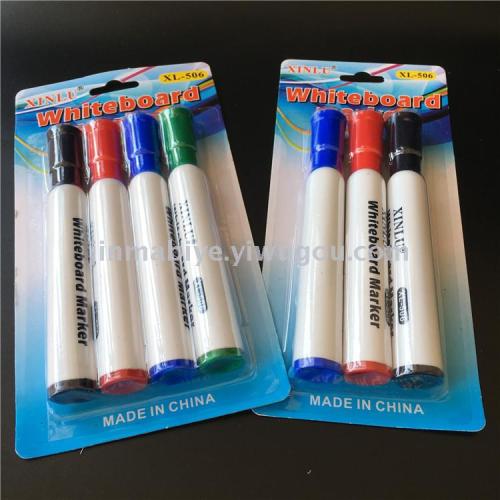 Color Whiteboard Marker 4 PCs 3 PCs Suction Card Packaging Office Large Water-Based Erasable Whiteboard Marker Spot