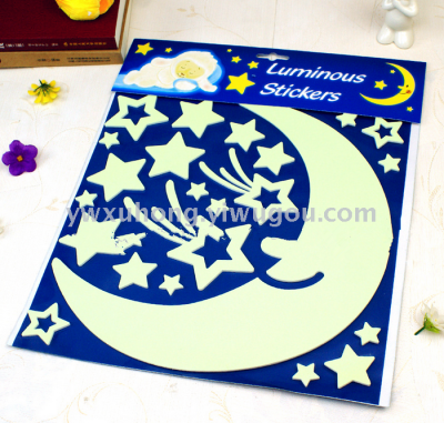 Custom label EVA night light paste can remove wall sticker living room bedroom background fluorescent wall stickers.