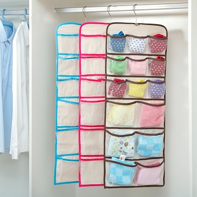 22 case closet door behind underwear socks can hang wall to collect bag bra underwear socks.