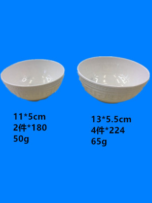 Imitation of ceramic bowl miamine pure white bowl stock processing on catty sales