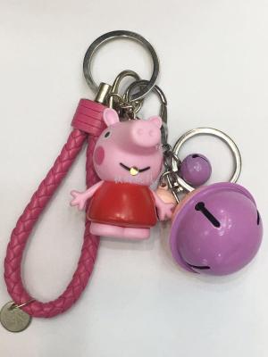 Cartoon animal bell pendant/key ring/car key pendant