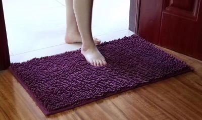 Chenille's long hair bath mat bathmat bathroom bathroom vestibule to enter the door foot cushion mat door mat.
