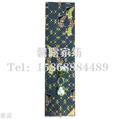 Foreign trade African curtain fabric batik polyester clothing fabric black cloth