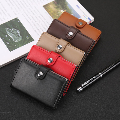 2018 new foreign trade anti-theft brush hand pumping card package large capacity card folder wallet x-28