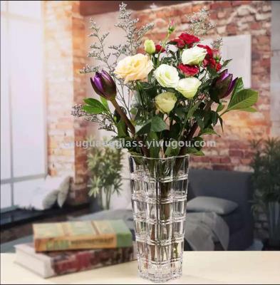 Flower Crystal Glass Vase Transparent Vase Flower Arrangement Hydroponic Home Decoration