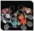 Teddy bear violent bear badminton sport version of the personality key chain hanging.