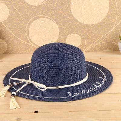 The han edition of the new style of the new MAO tie with the bowknot ladies straw hat small fresh sun shading beach hat 