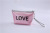 South Korean version: hot style printed love, pure color printing, creative and cute, zero wallet toiletry bag.