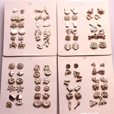 The individual ear nail color small and sweet lovely earring earrings female 100 peddler mini ear nail.
